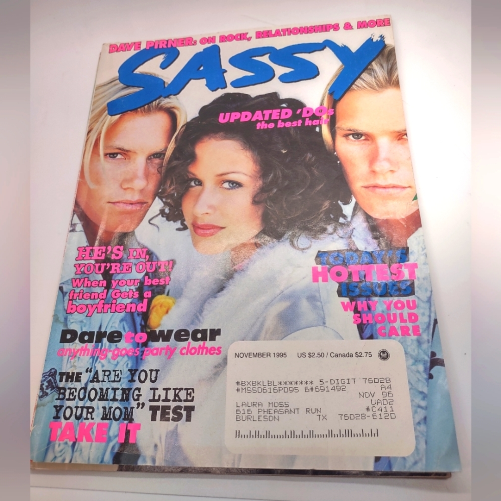 Sassy magazine November 1995
